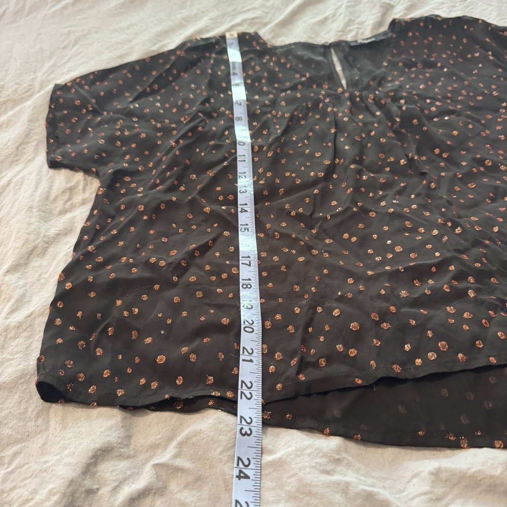 Madewell Rhyme Top In Metallic Dots Women's Size Small - Picture 7 of 10